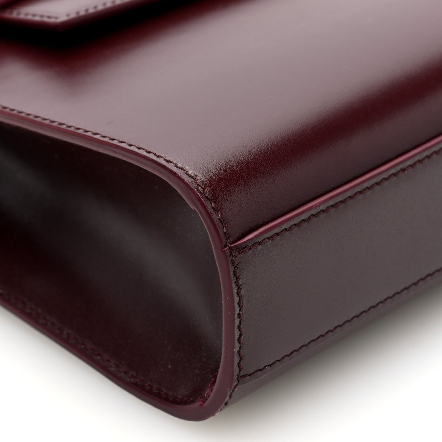 Smooth Calfskin Small Manhattan Shoulder Bag Hot Wine