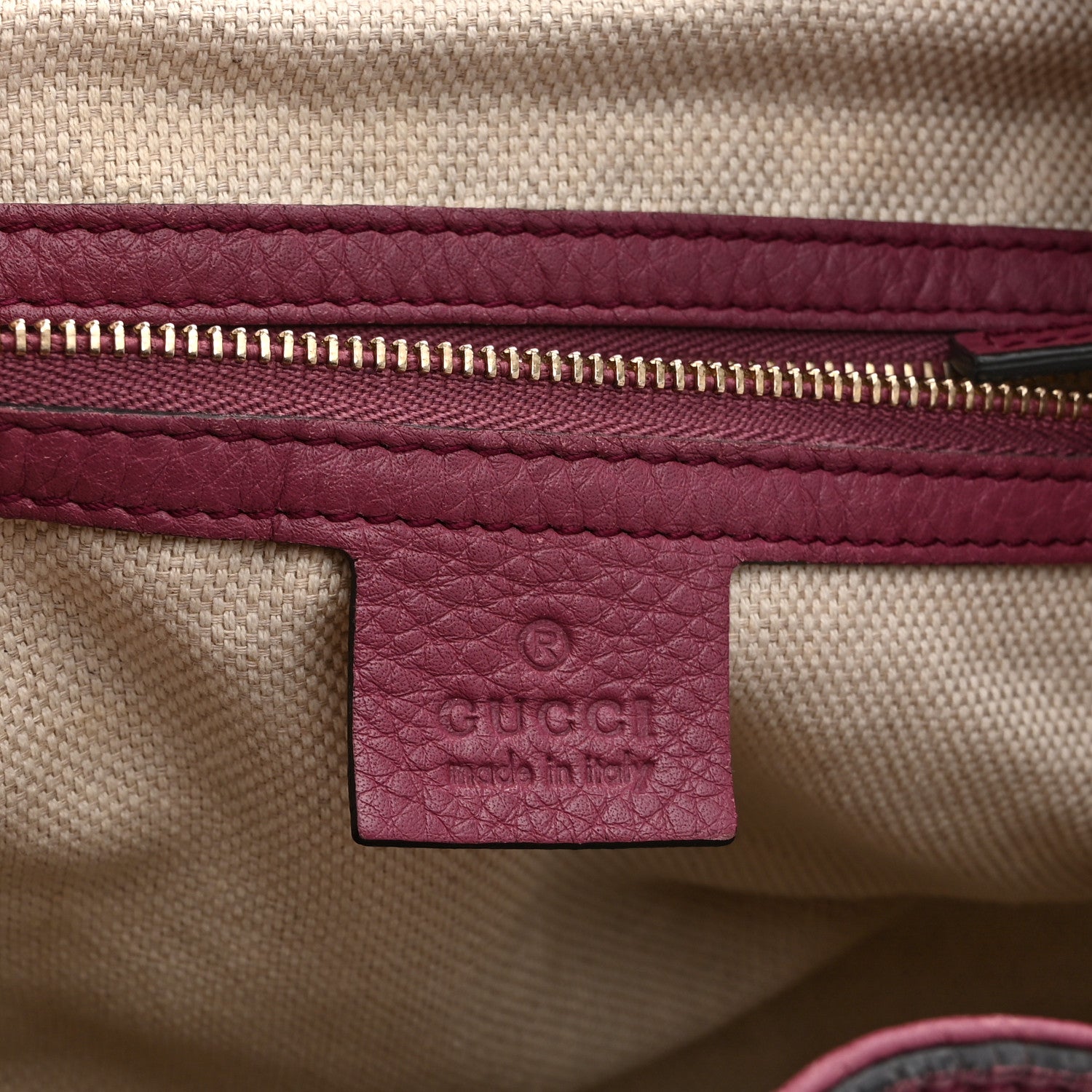 Gucci Pebbled Calfskin Small Soho Shoulder Bag Peonia Flower 6 of 11