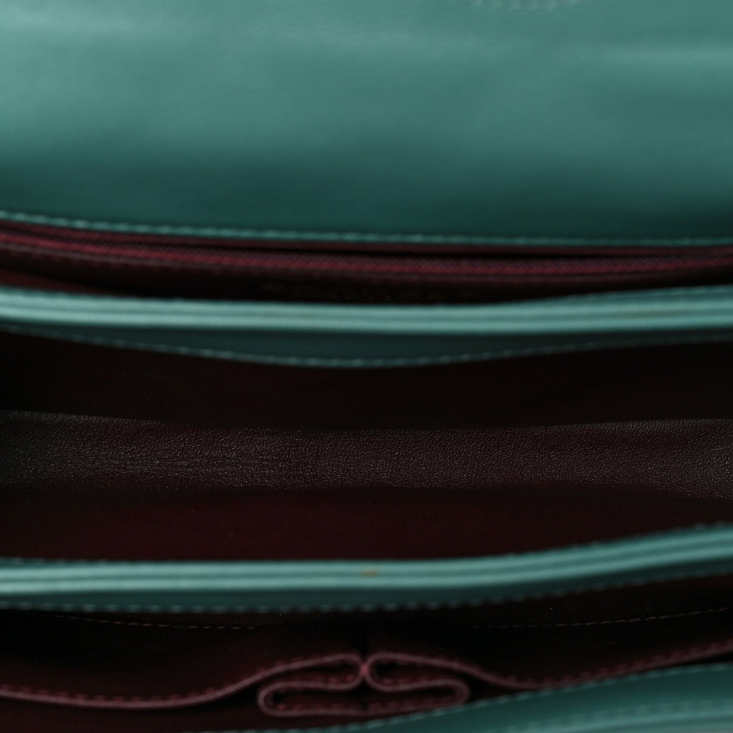 Lambskin Quilted Small Trendy CC Flap Dual Handle Bag Green