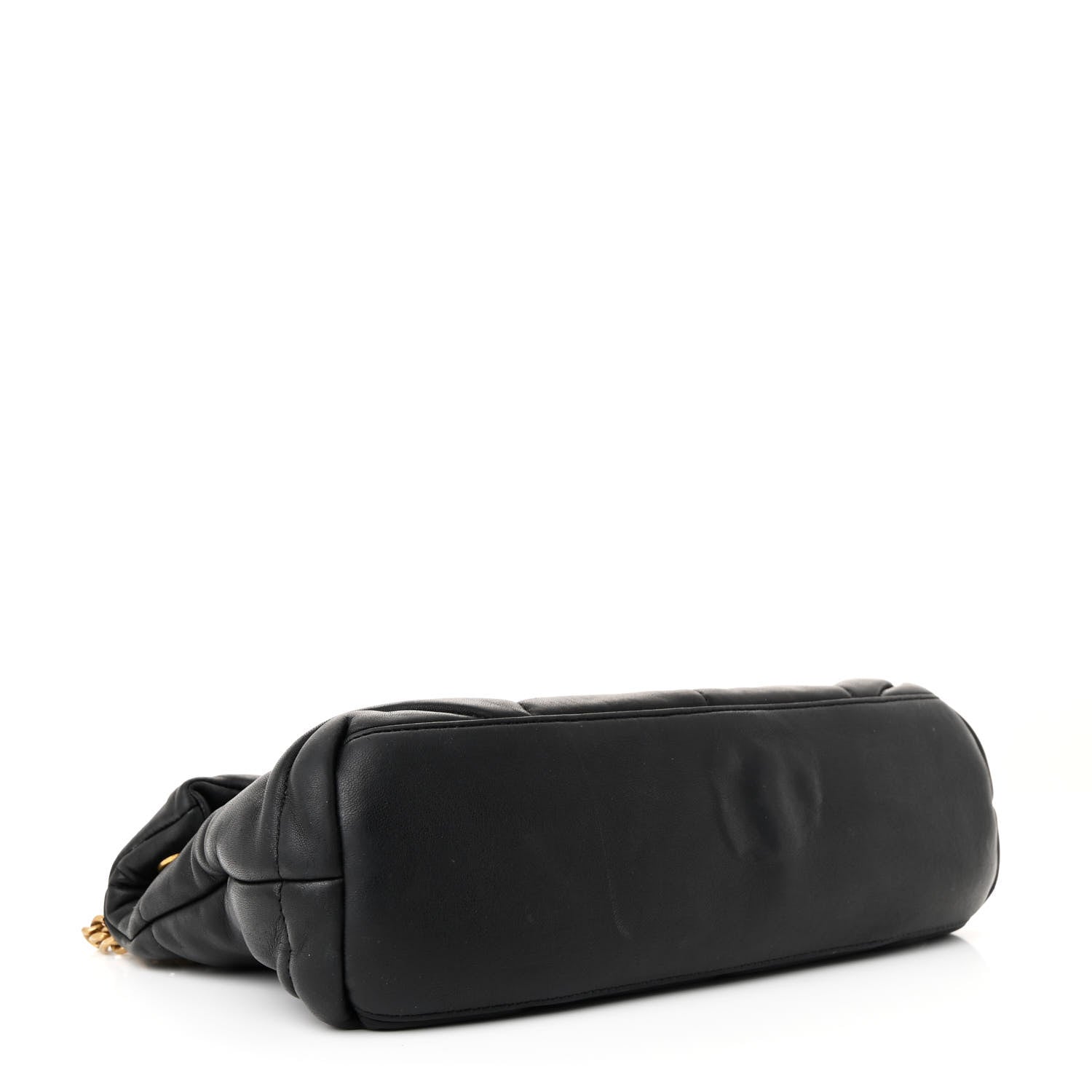 Saint Laurent Lambskin Quilted Small Loulou Puffer Monogram Chain Satchel Black 4 of 12