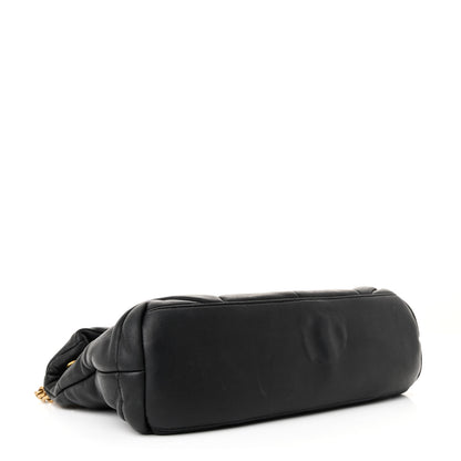Saint Laurent Lambskin Quilted Small Loulou Puffer Monogram Chain Satchel Black 4 of 12