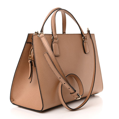 Gucci Dollar Calfskin Large Soho Top Handle Satchel Camelia 3 of 10