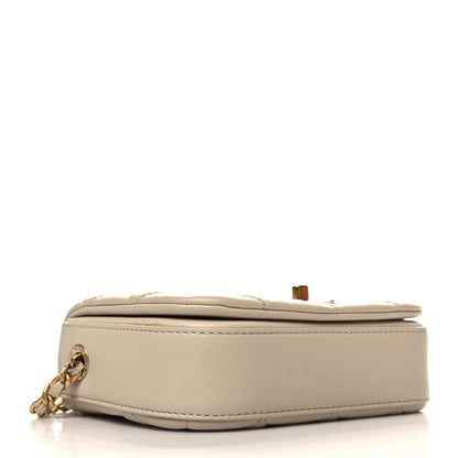 Chanel Calfskin Quilted Mini Nailed CC Flap Bag Beige 4 of 11