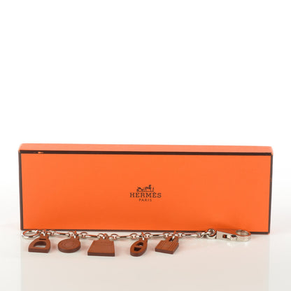 Hermes Palladium Barenia Olga Amulette Bag Charm Fauve 4 of 4
