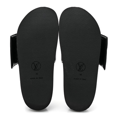 Louis Vuitton Calfskin Womens Pool Pillow Sunset Mules 36 Black 6 of 11