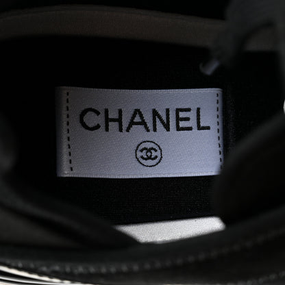 Chanel Velvet Calfskin Mixed Fibers CC Sneakers 40.5 Black 4 of 8
