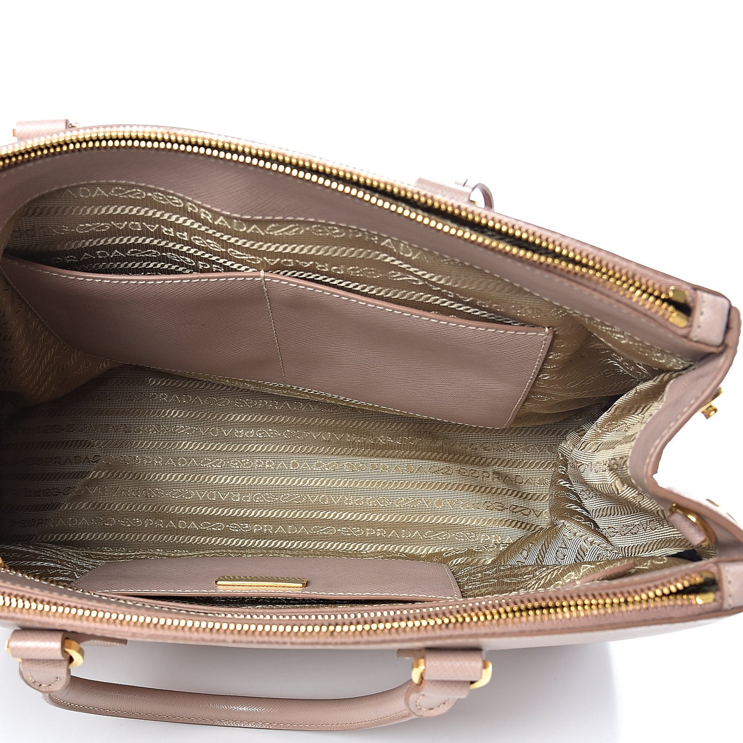Saffiano Medium Galleria Double Zip Tote Cammeo