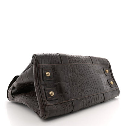 Mulberry Calfskin Crocodile Embossed Bayswater Brown 4 of 12