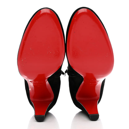 Christian Louboutin Veau Velours Bella Top 120 Ankle Boots 41 Black 5 of 11