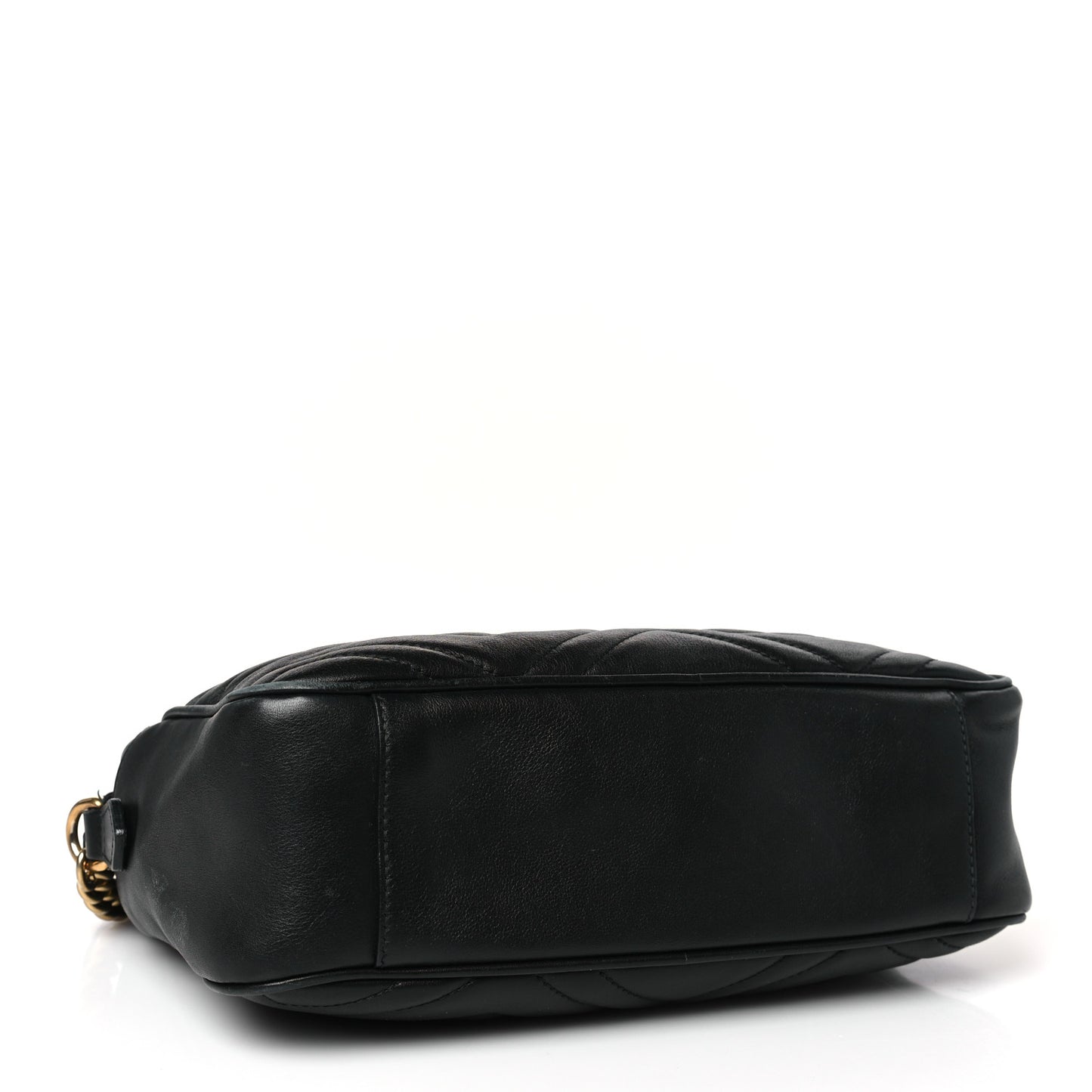 Calfskin Matelasse Medium GG Marmont Chain Shoulder Bag Black