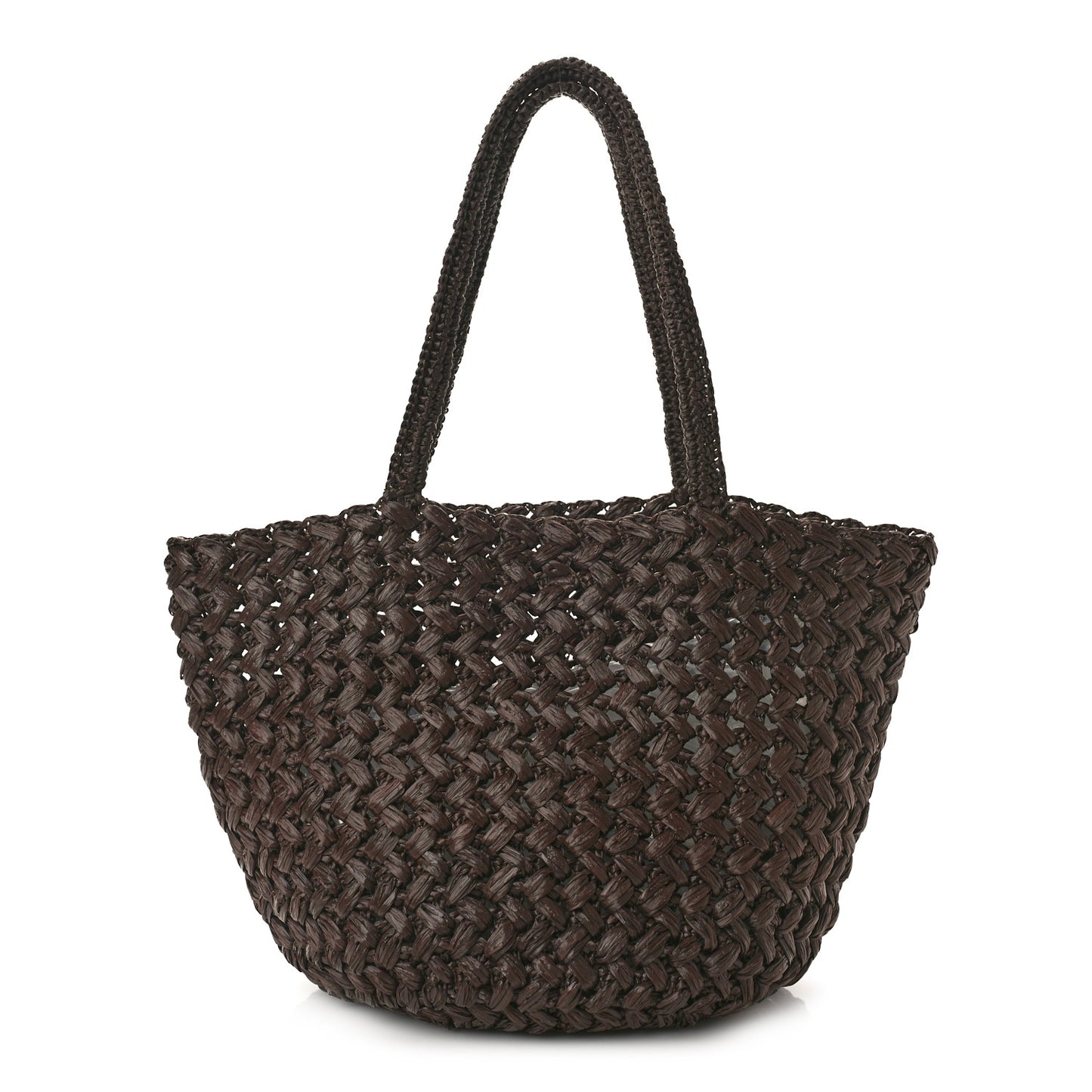 Raffia Estelle Tote Bag Brown