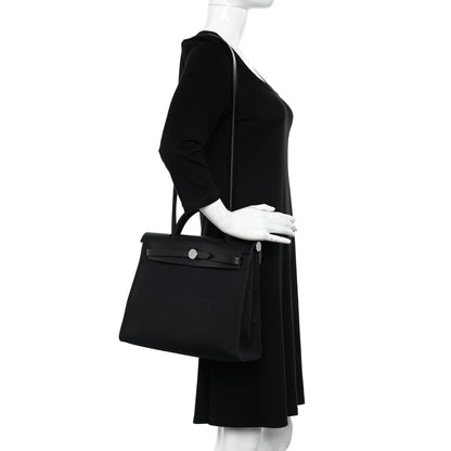 Hermes Military Toile Vache Hunter Herbag Zip PM 31 Black 2 of 13