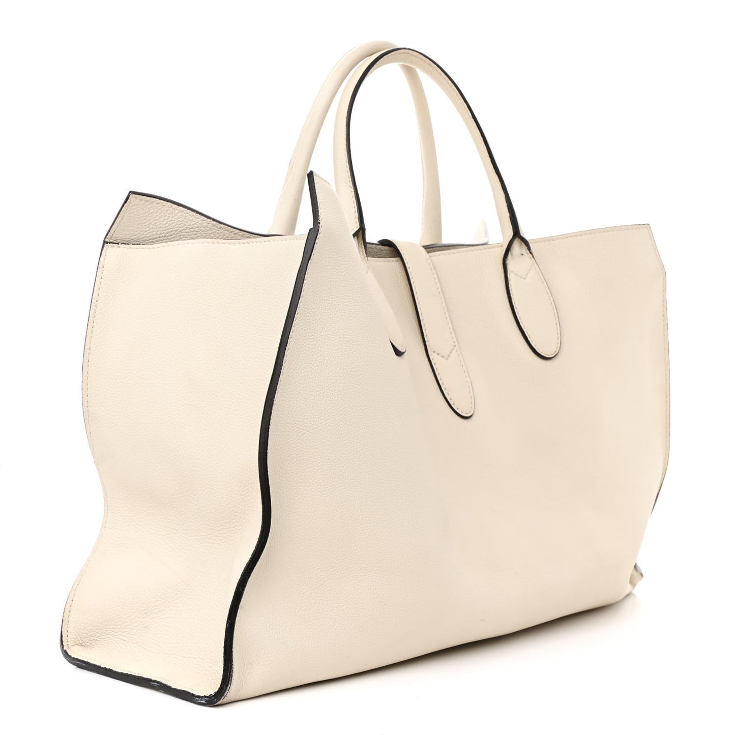 Soft Calfskin Medium Jackie Top Handle Bag Antique White