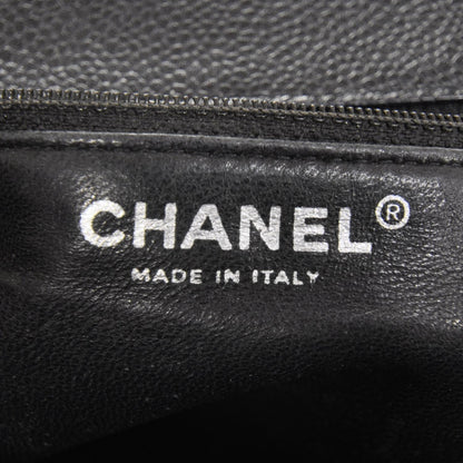 Chanel Caviar Kelly Jumbo Flap Bag Black SHW 8 of 10