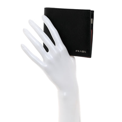 Prada Saffiano Bi-Fold Wallet Black 2 of 8