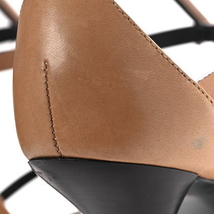 Saint Laurent Calfskin Cassandra 100 Sandals 38.5 Gold Brown 13 of 14