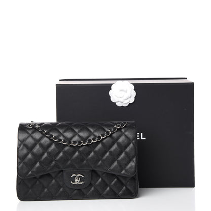 Chanel Iridescent Caviar Quilted Jumbo Double Flap Black 12 of 12