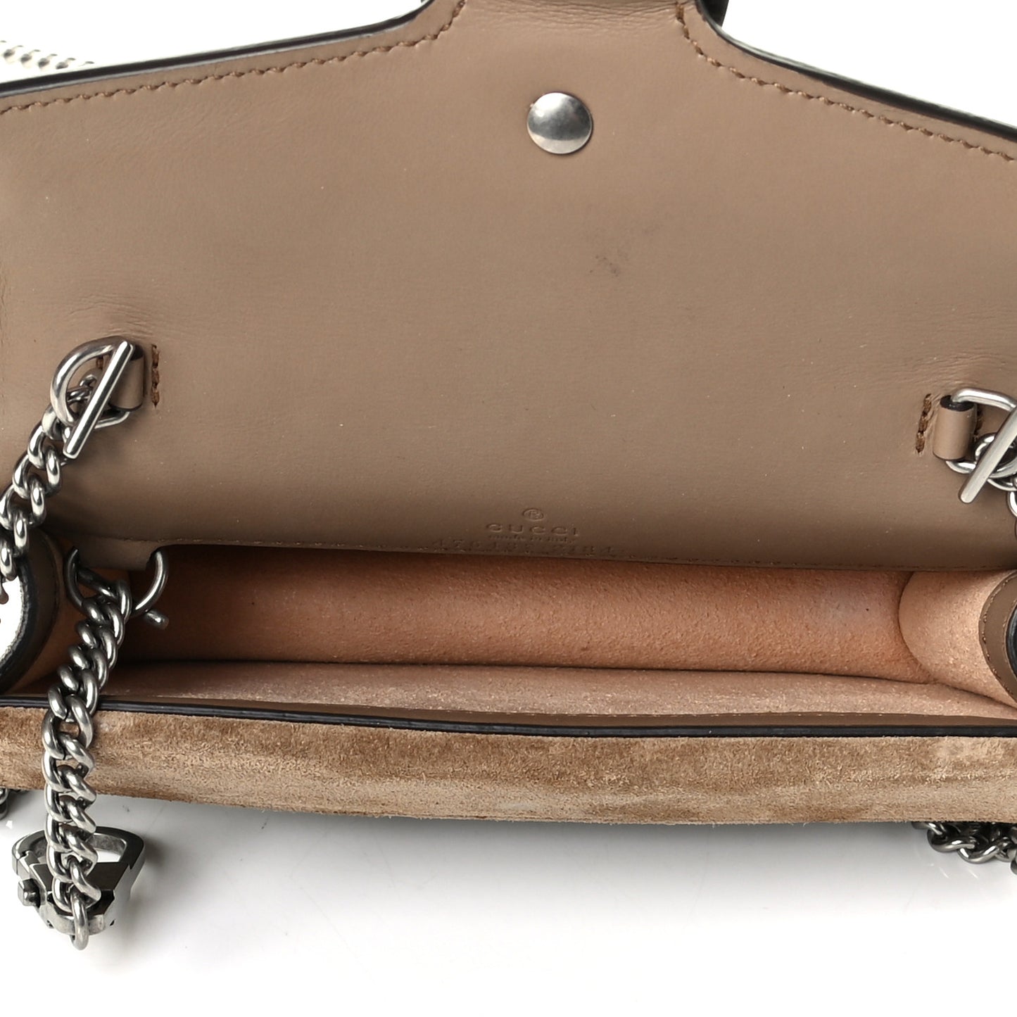 GG Supreme Monogram Super Mini Dionysus Shoulder Bag Taupe
