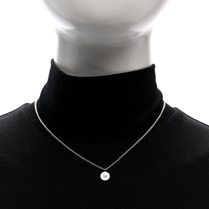 Tiffany 18K White Gold Diamond 1837 Circle Pendant Necklace 2 of 5