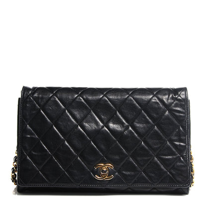 Chanel Lambskin Quilted Medium Single Flap Black 1 of 9
