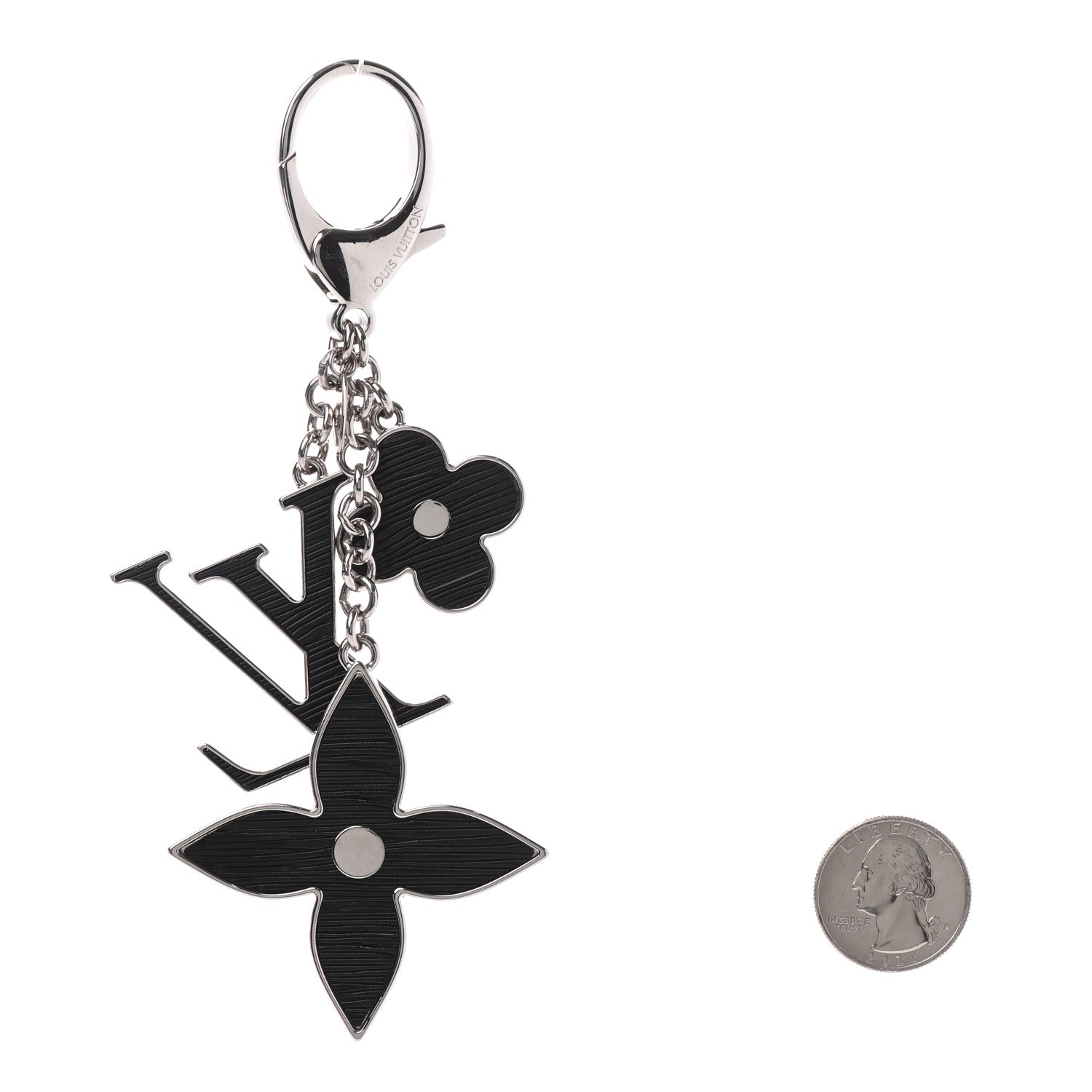 Louis Vuitton Electric Epi Fleur d'Epi Bag Charm Black 2 of 5