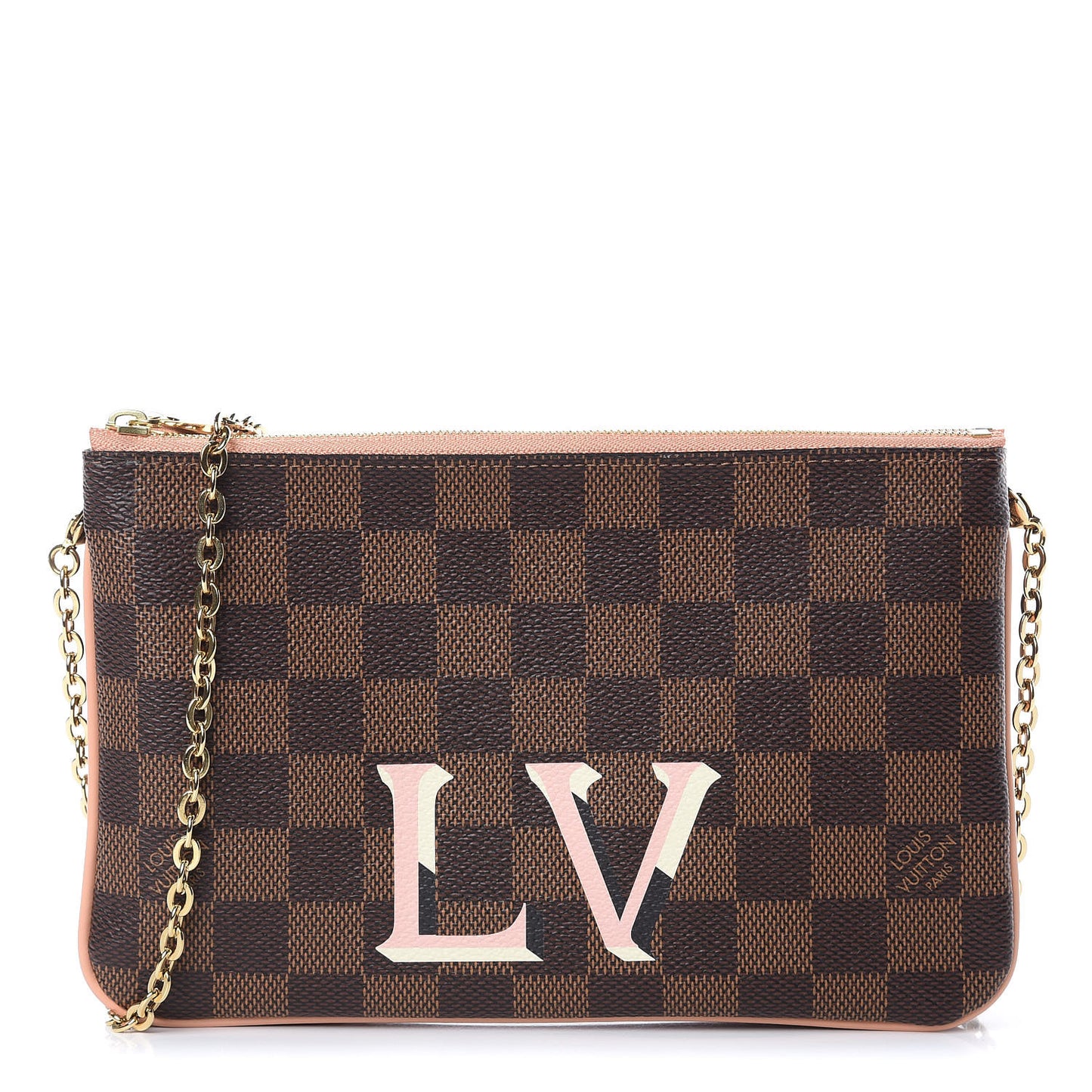 Damier Ebene Double Zip Pochette