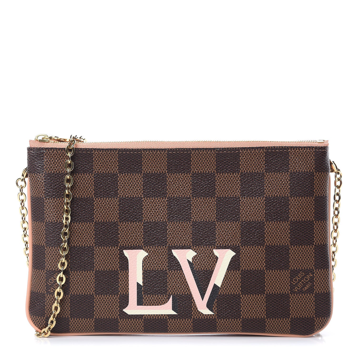 Louis Vuitton Damier Ebene Double Zip Pochette 1 of 9