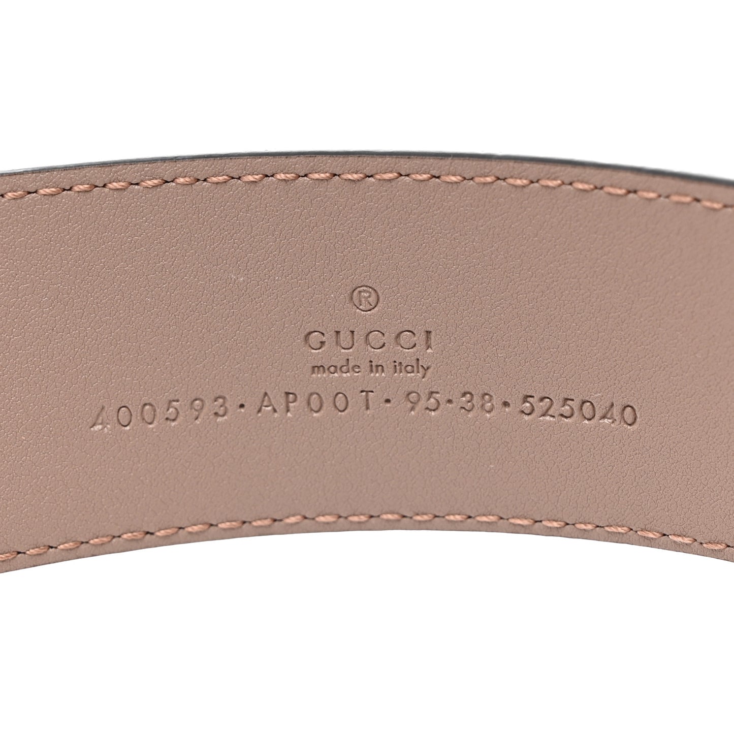 Calfskin Double G 40mm Belt 95 38 Porcelain Rose