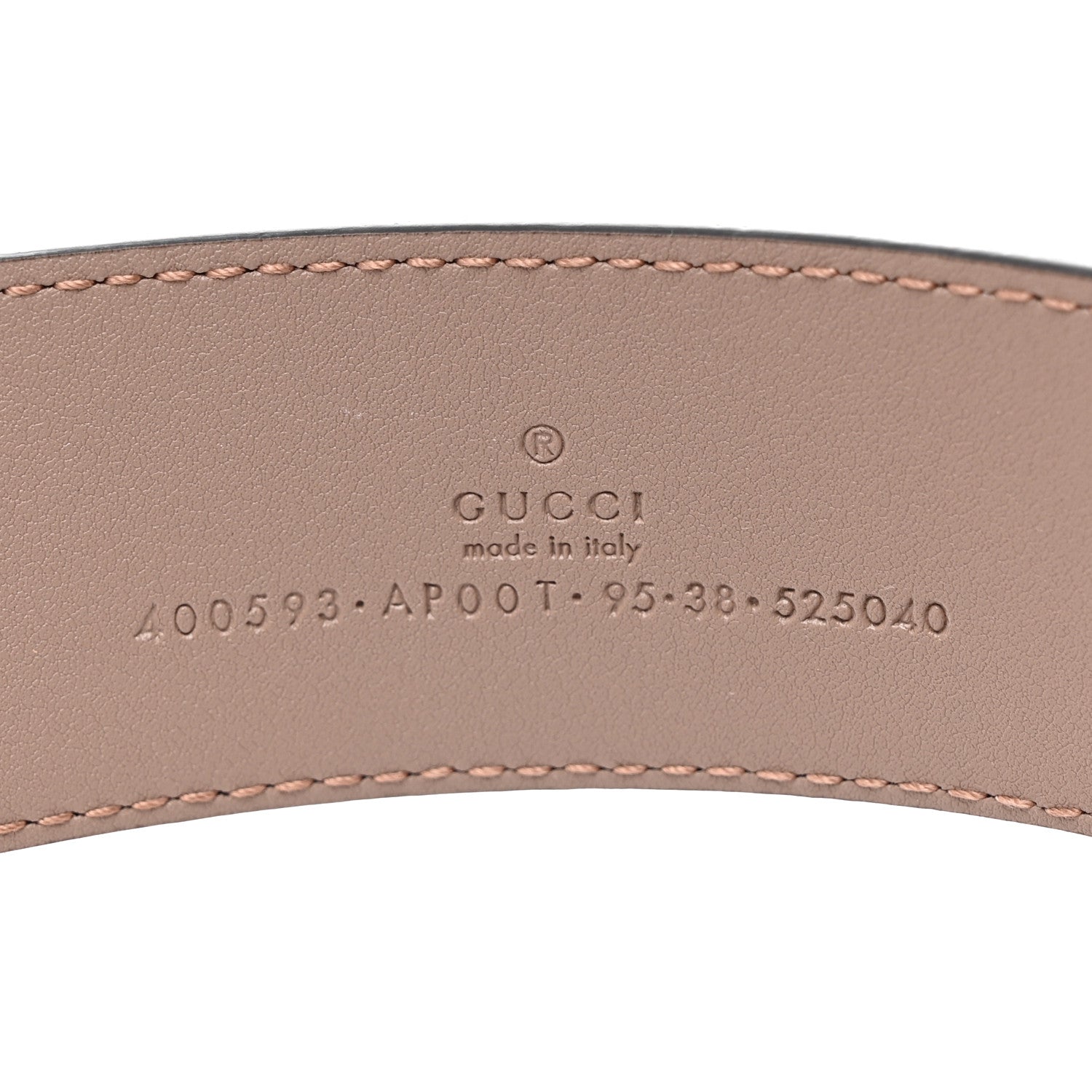 Gucci Calfskin Double G 40mm Belt 95 38 Porcelain Rose 3 of 6