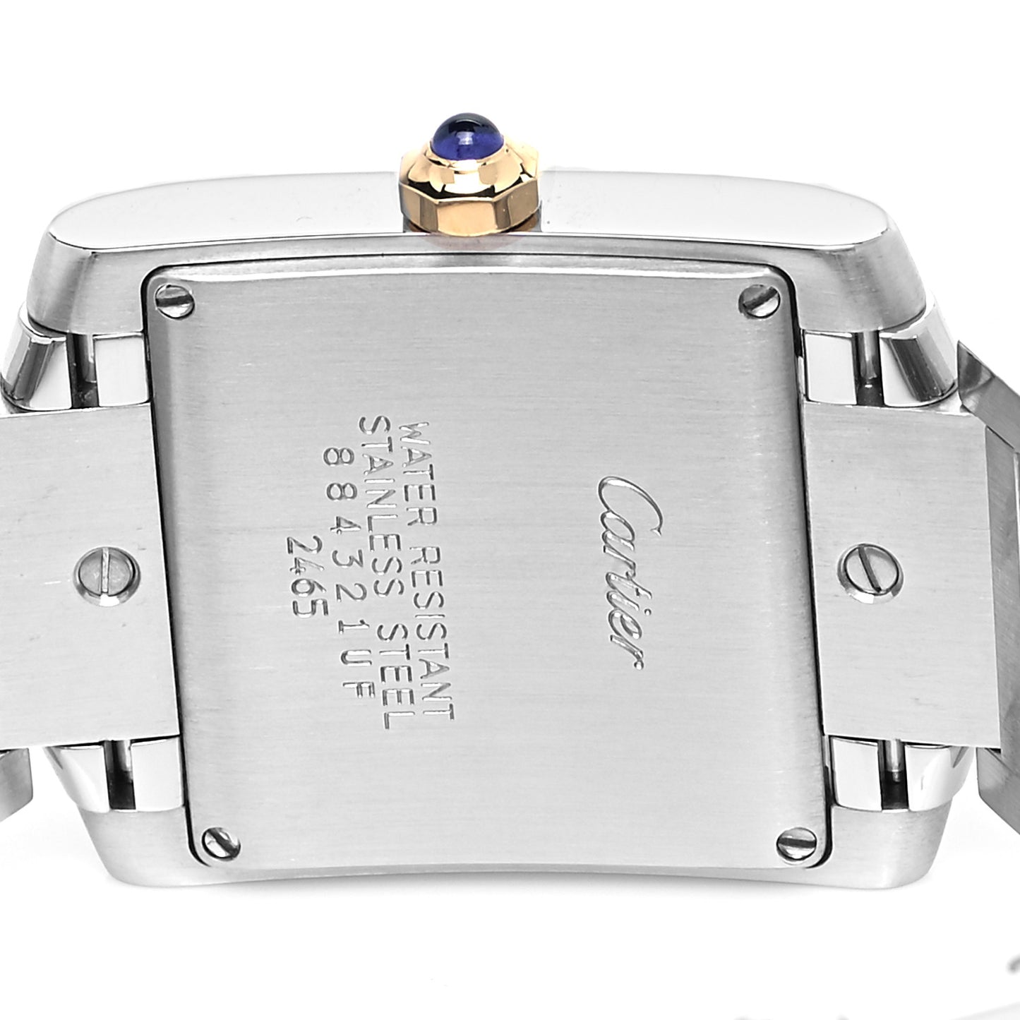 Stainless Steel 18K Yellow Gold 25mm Tank Francaise Quartz Watch