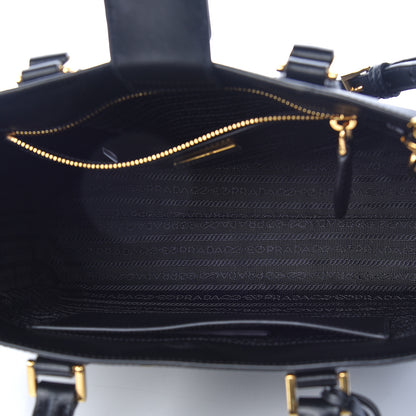 Prada Saffiano Soft Calfskin Zippered Tote Black 8 of 13