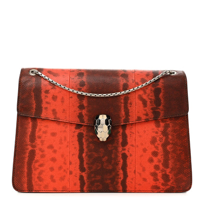 Bulgari Karung Serpenti Forever Large Shoulder Bag Red 1 of 29