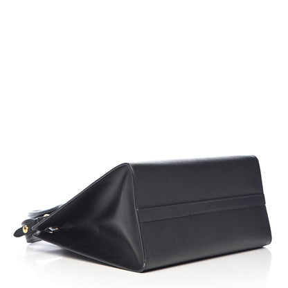 Prada Saffiano Cuir Calfskin Medium Monochrome Top Handle Tote Black 4 of 11
