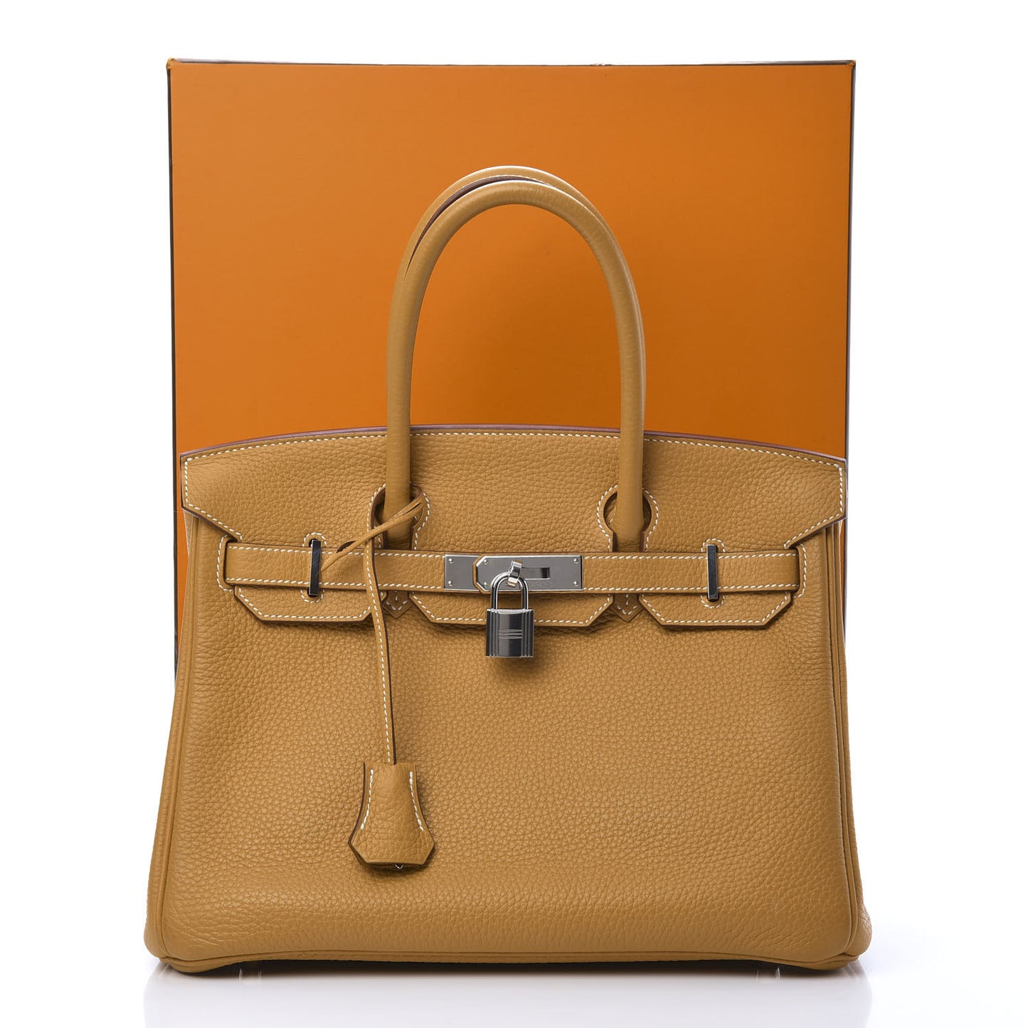 Taurillon Clemence Birkin 30 Natural Sable