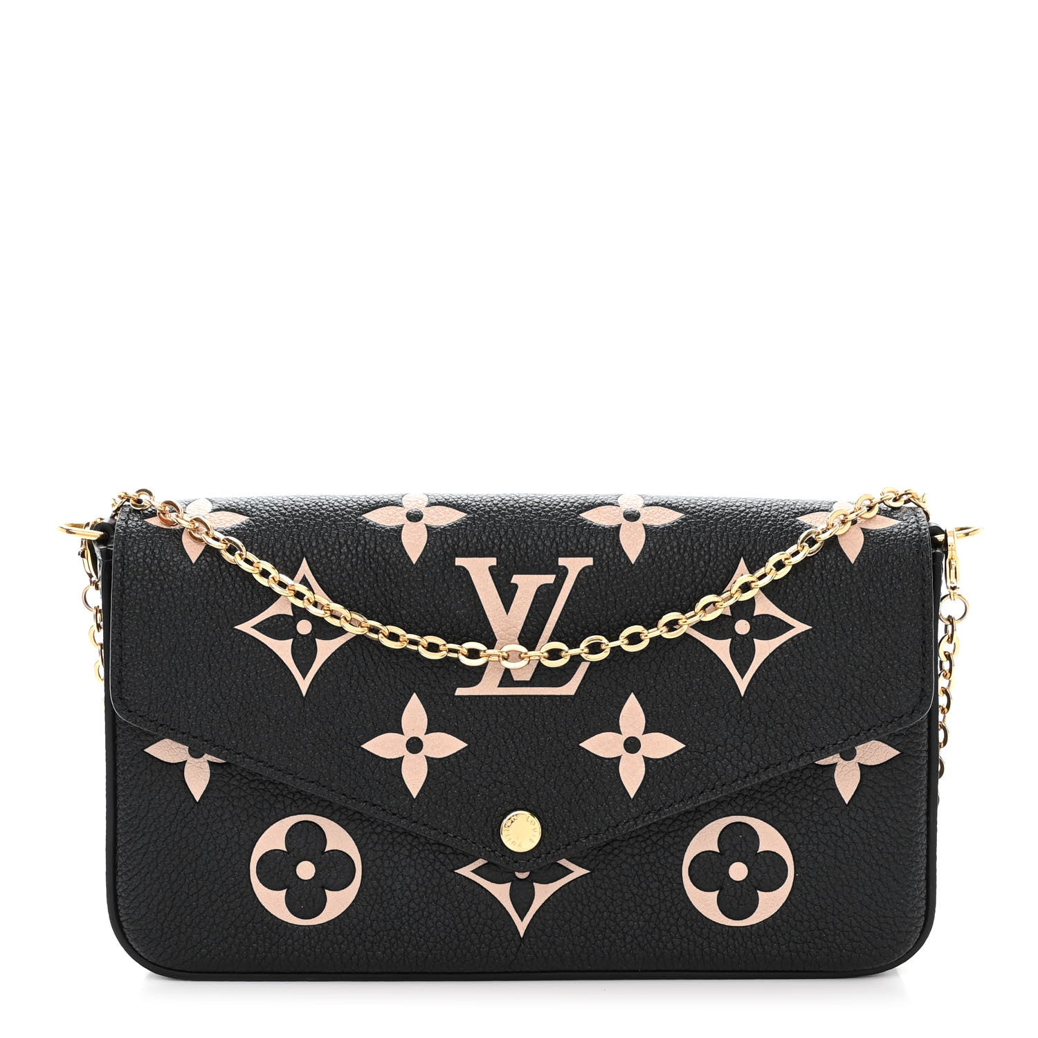 Louis Vuitton Empreinte Monogram Giant Felicie Pochette Black Beige 3 of 13