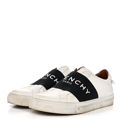 Givenchy Calfskin Band Logo Womens Urban Street Sneakers 38.5 White Black 3 of 13