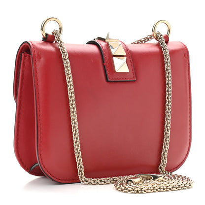 Valentino Garavani Vitello Small Glam Lock Rockstud Flap Red 3 of 9