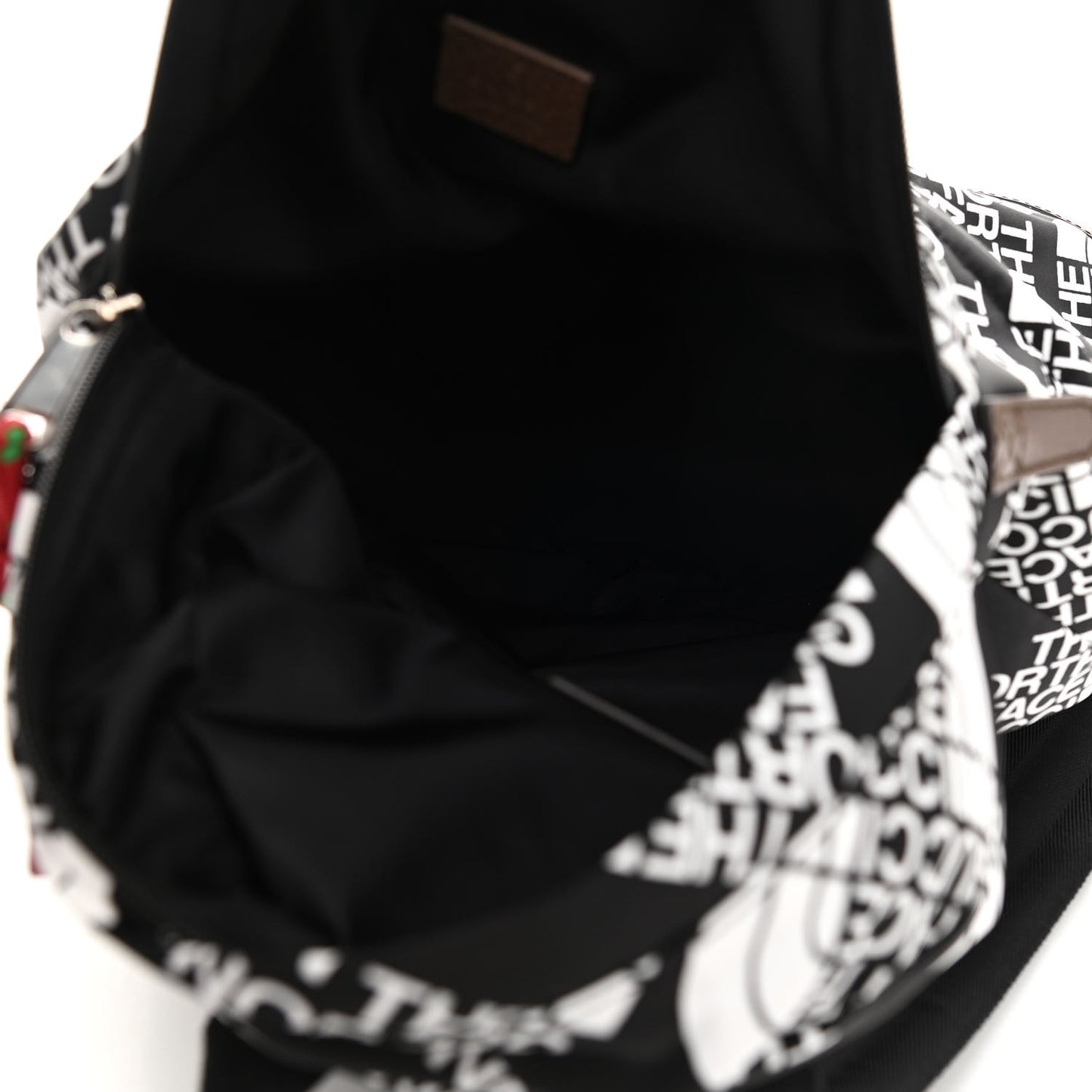 X THE NORTH FACE Econyl Nylon Medium Backpack Black Ivory New Acero Crop