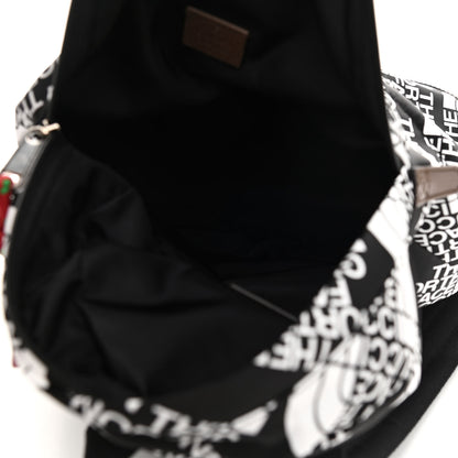 Gucci X THE NORTH FACE Econyl Nylon Medium Backpack Black Ivory New Acero Crop 5 of 11