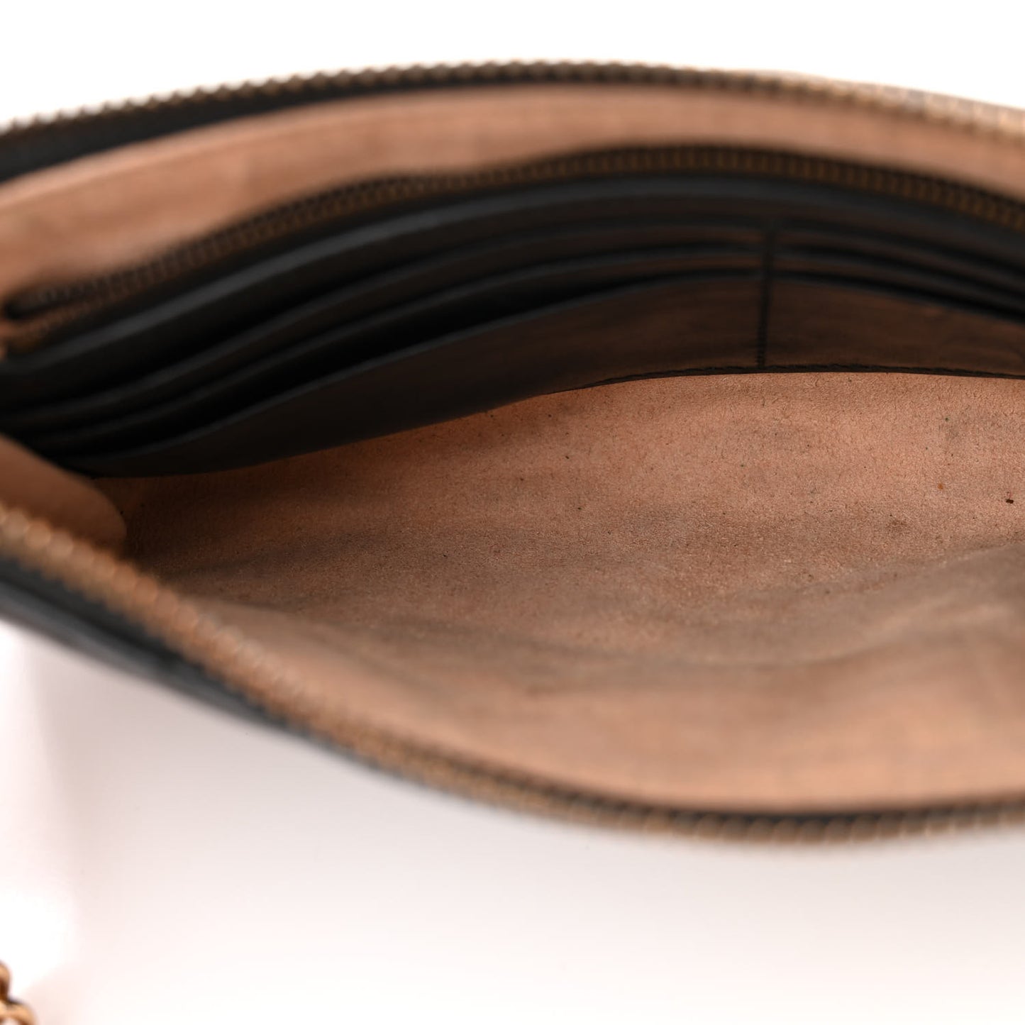 Calfskin Matelasse Mini GG Marmont Chain Bag Black