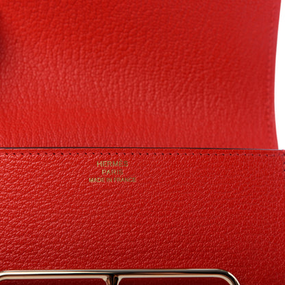Hermes Chevre Mysore Roulis Slim Wallet Rouge De Coeur 7 of 7