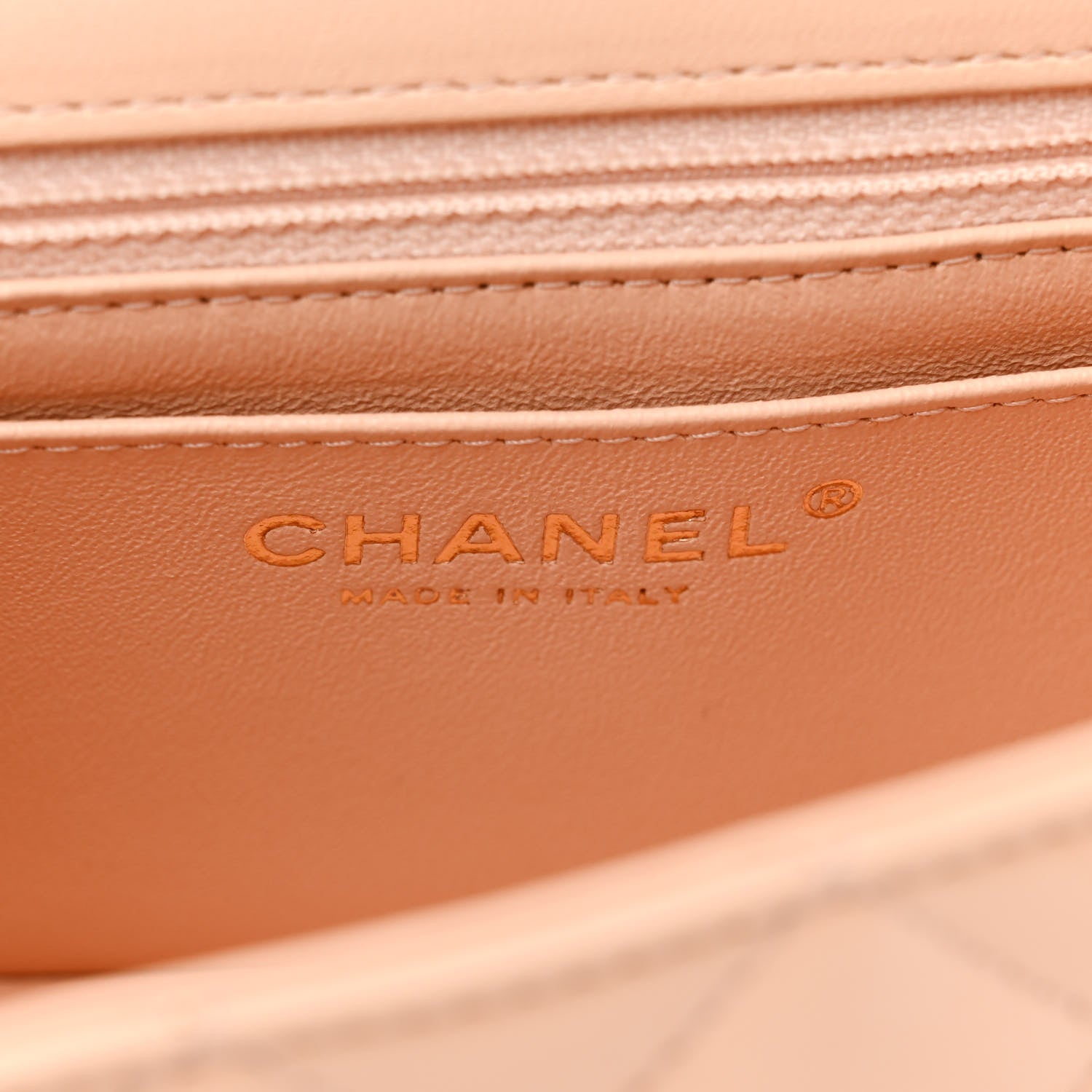 Chanel Lambskin Quilted Mini Rectangular Flap Beige 6 of 10