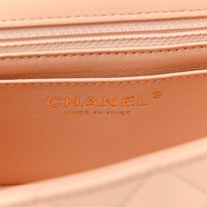 Chanel Lambskin Quilted Mini Rectangular Flap Beige 6 of 10