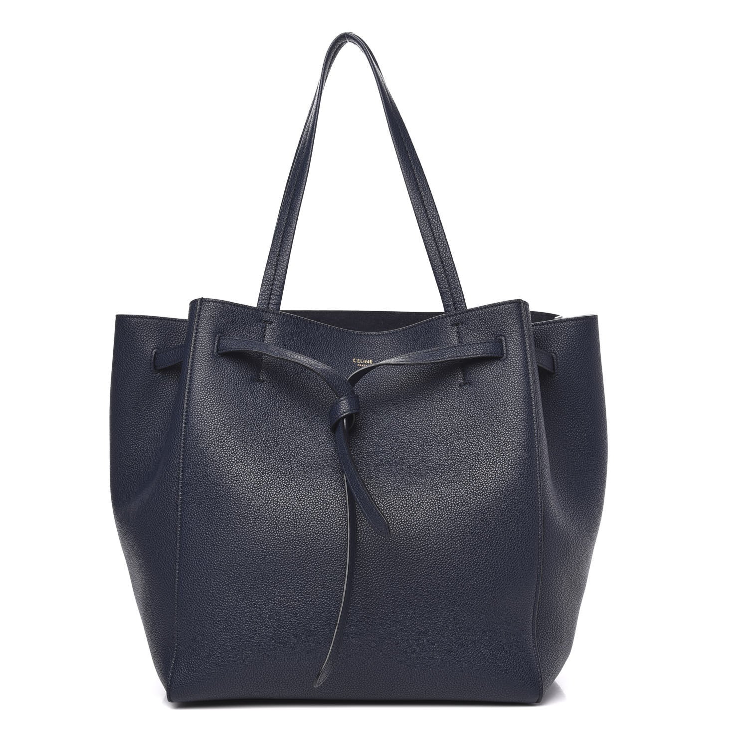 Celine Soft Grained Calfskin Small Belt Cabas Phantom Navy Blue 1 of 9