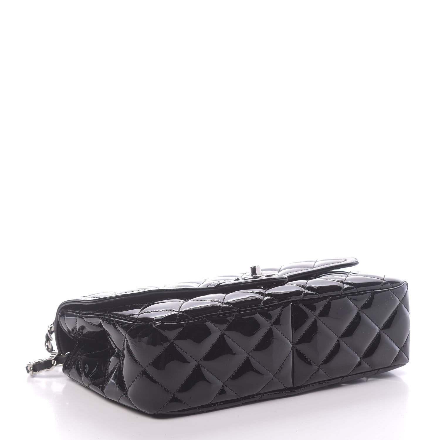 Chanel Patent Quilted Large Coco Shine Flap Black 5 of 12