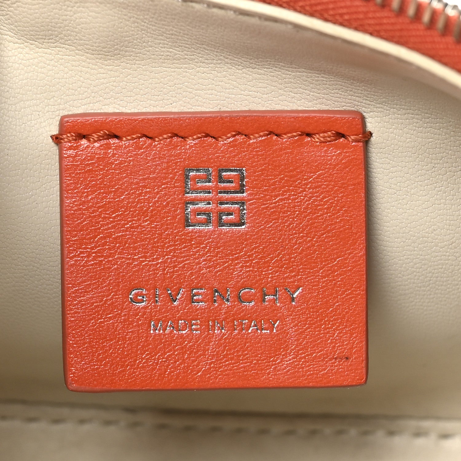 Givenchy Smooth Calfskin Mini Moon Cut Out Shoulder Bag Orange 5 of 9