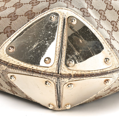 Gucci Monogram Large Indy Top Handle Hobo Off White 9 of 10