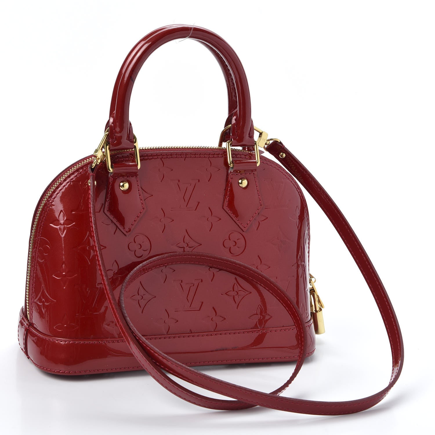 Louis Vuitton Vernis Alma BB Pomme D'Amour 2 of 11