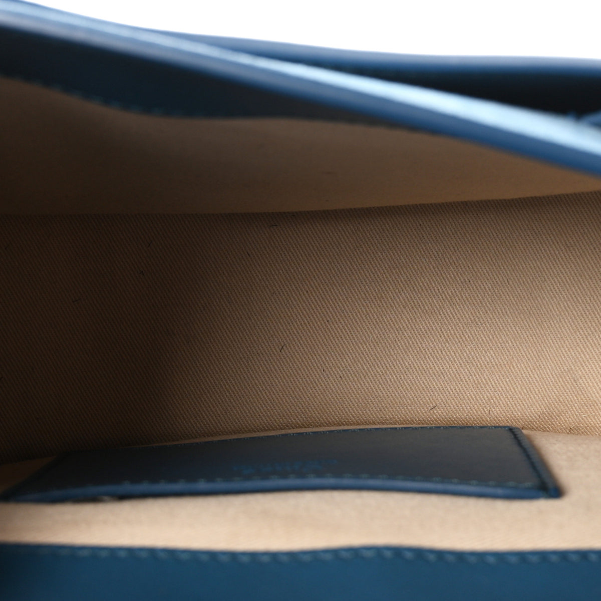 Calfskin Suede Small Tess Bag Vinyl Blue