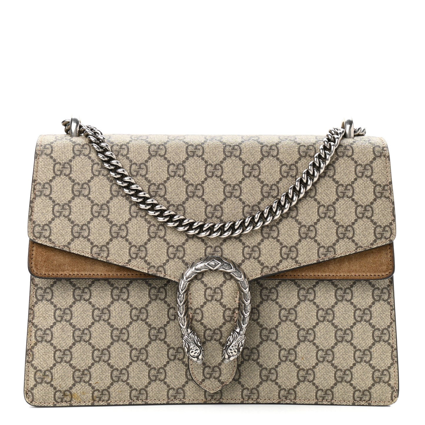 GG Supreme Monogram Medium Dionysus Shoulder Bag Taupe